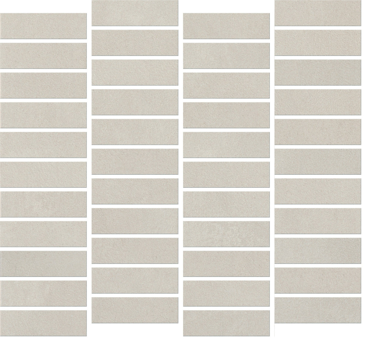 Daltile Rigid Clay Dune Off Set 1x3 Microban Matte Mosaic Tile