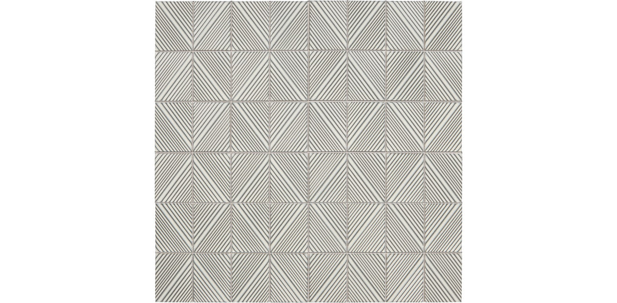 Daltile Revalia Remix White Structural 3x4 Matte Mosaic Tile