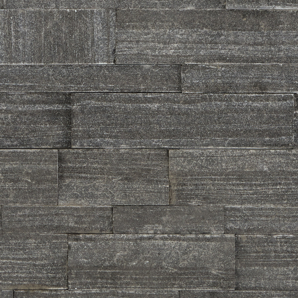 Daltile Stacked Stone Macau Black Stacked 6x24 Natural Cleft Stone Tile