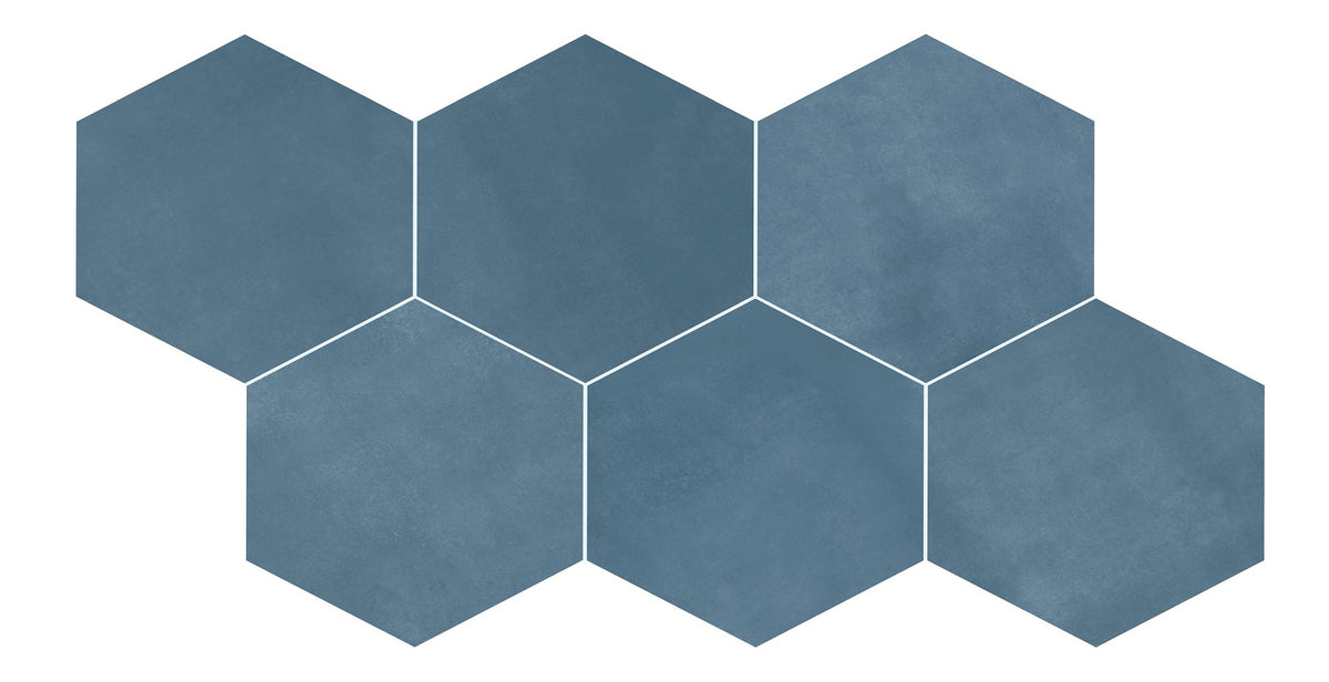 Daltile Scrapbook Keepsake Blue Hexagon 8x9 Matte Floor Tile