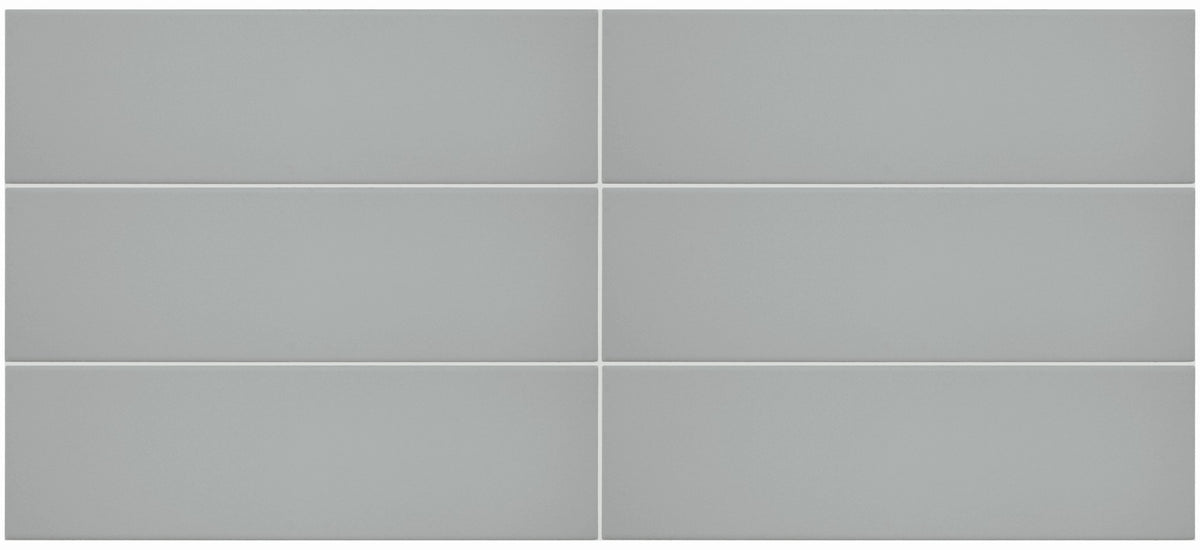 Daltile Stencil Grey Rectangle 4x12 Matte Floor Tile