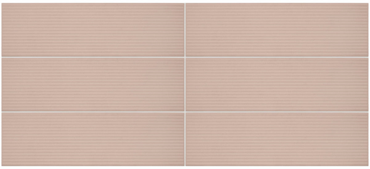 Daltile Stencil Blush Rectangle 4x12 Linear Matte Wall Tile