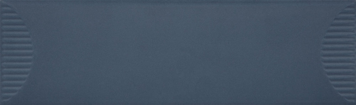 Daltile Stencil Indigo Rectangle 4x12 Half Moon Matte Wall Tile