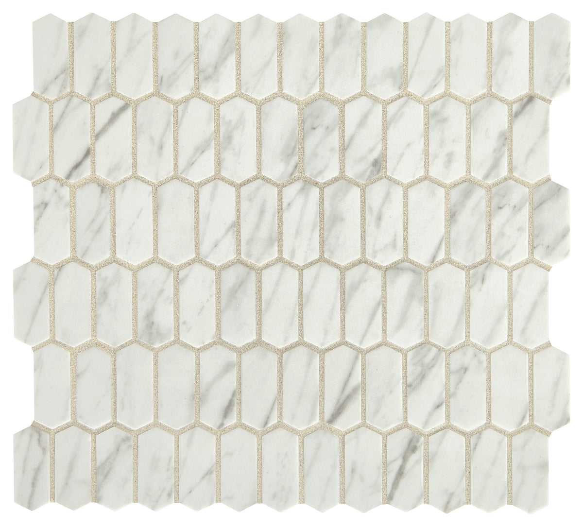 Daltile Statuette Venetian White Picket 1x2 Matte Mosaic Tile