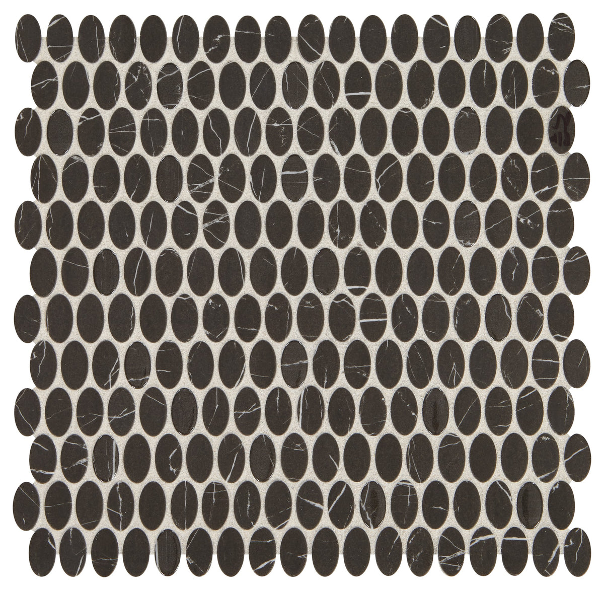 Daltile Statuette Night Shade Oval 1/2x1 Matte Mosaic Tile