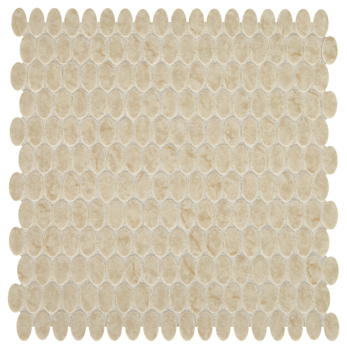 Daltile Statuette Harbor Beige Oval 1/2x1 Matte Mosaic Tile