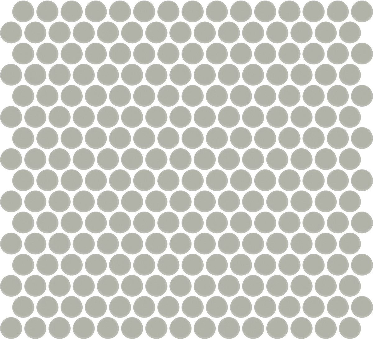 Daltile Color Wheel Mosaic Matte Desert Gray Penny Rounds Matte Mosaic Tile