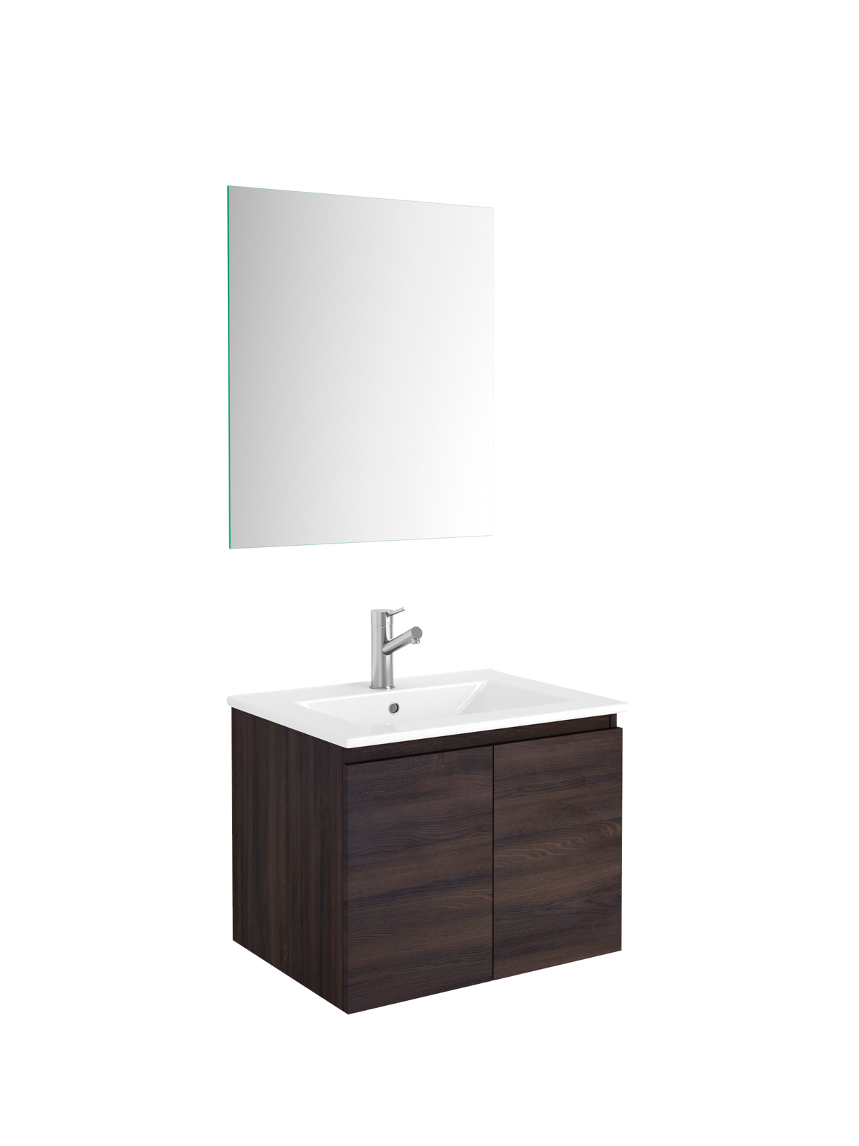 DAX Malibu Engineered Wood Single Vanity Cabinet, 24", Wenge DAX-MAL012413