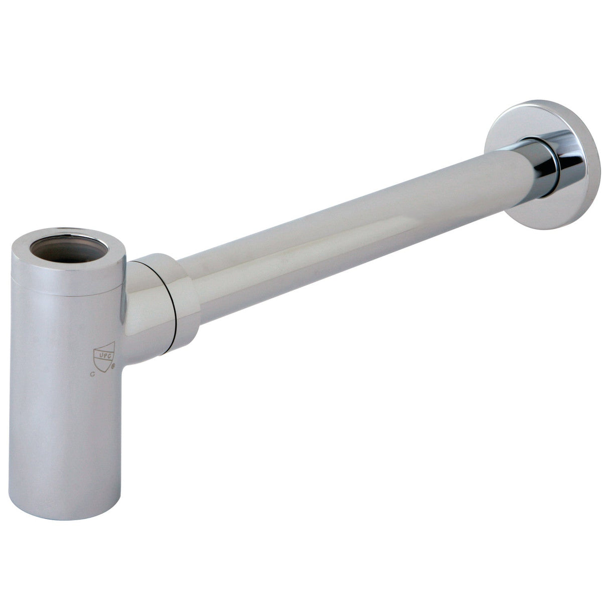 Trimscape DD8101 1-1/4 Inch O.D. Brass Round Bottle Trap, Polished Chrome