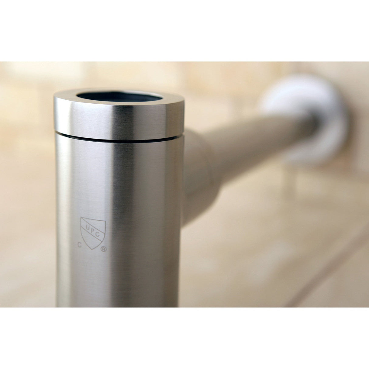 Trimscape DD8108 1-1/4 Inch O.D. Brass Round Bottle Trap, Brushed Nickel