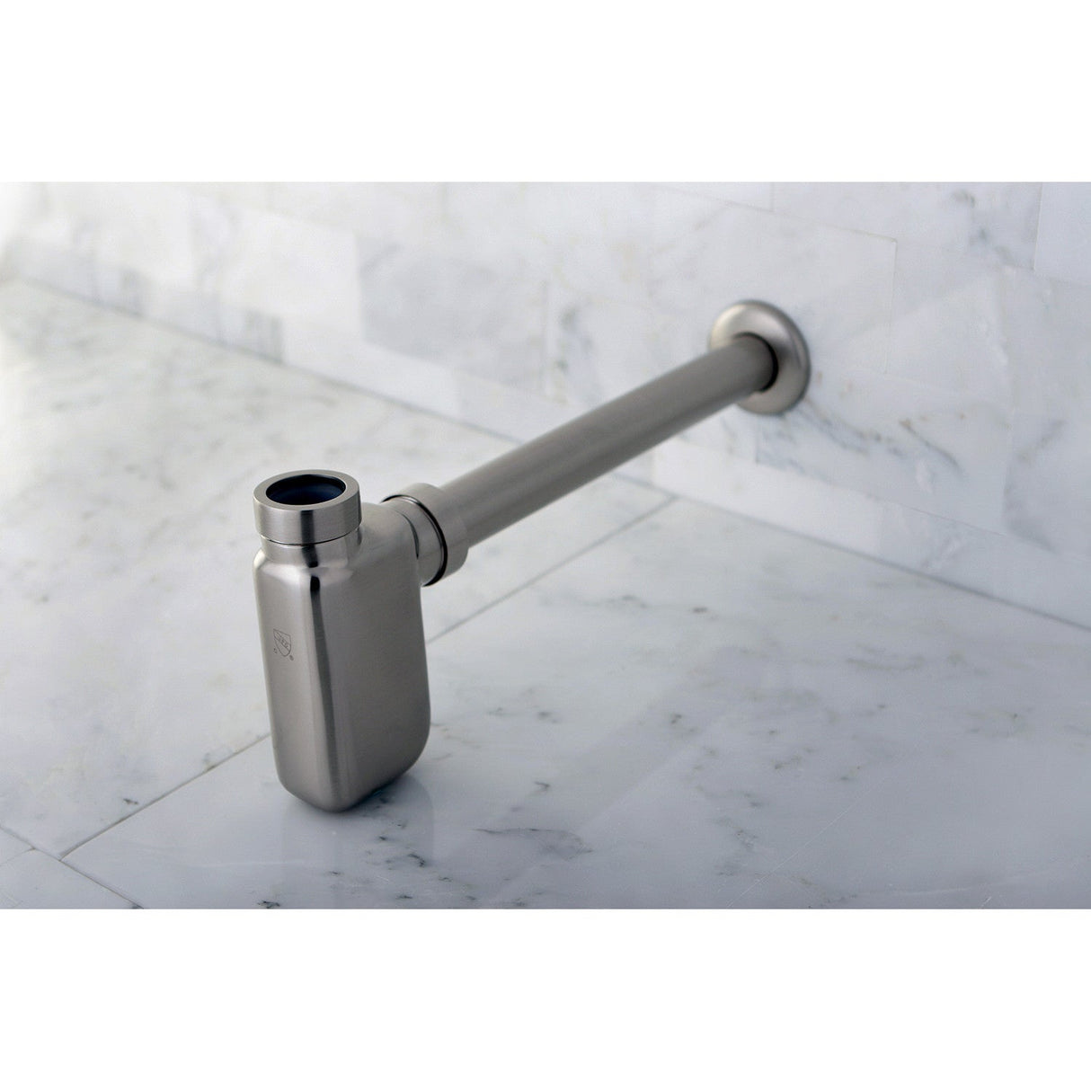 Trimscape DD8408 1-1/4 Inch O.D. Brass Oval Bottle Trap, Brushed Nickel