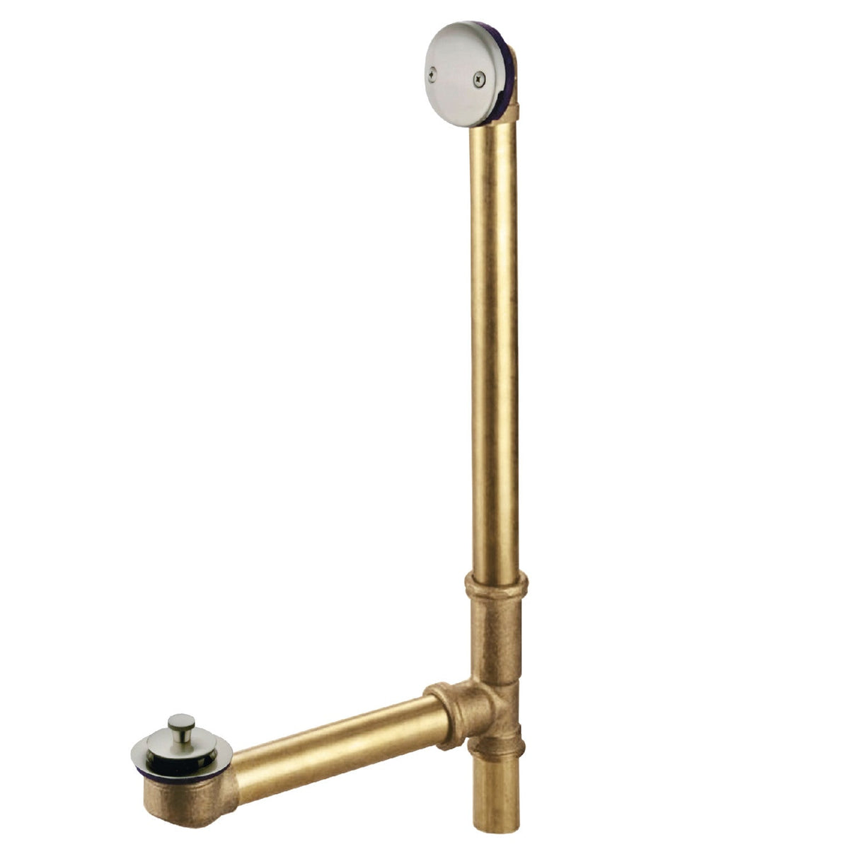 Made To Match DLL3188 23-Inch Brass Lift and Turn Tub Waste and Overflow, Brushed Nickel