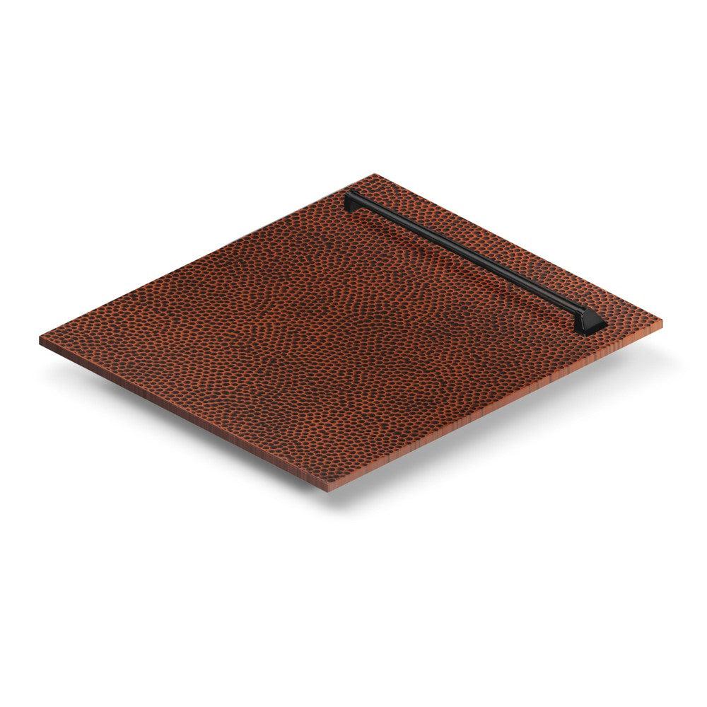 ZLINE 24" Tallac Series 3rd Rack Dishwasher with Hand-Hammered Copper Panel and Traditional Handle, 51dBa (DWV-HH-24)