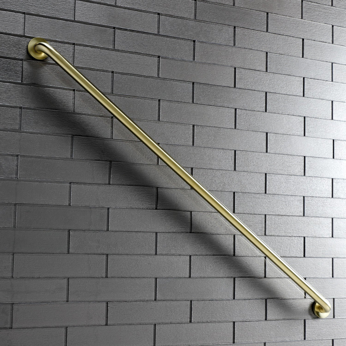 Meridian Thrive In Place DR514547 54-Inch x 1-1/4 Inch O.D Grab Bar, Brushed Brass