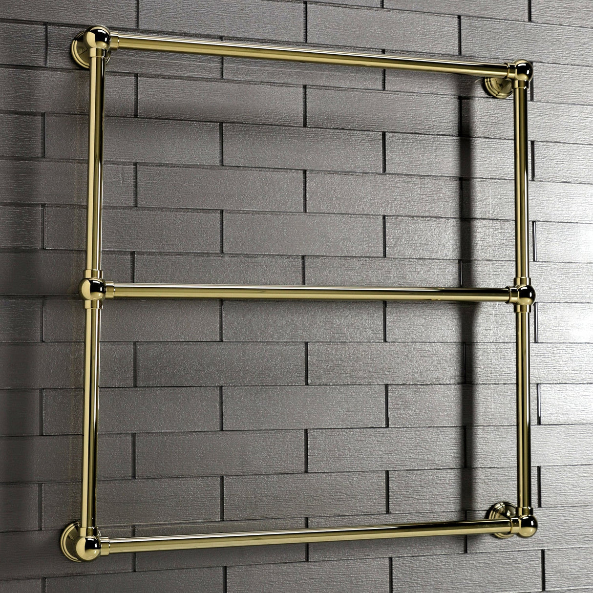 Maximilien DTC323019PB 30-Inch Wall Mount 3-Bar Towel Rack, Polished Brass