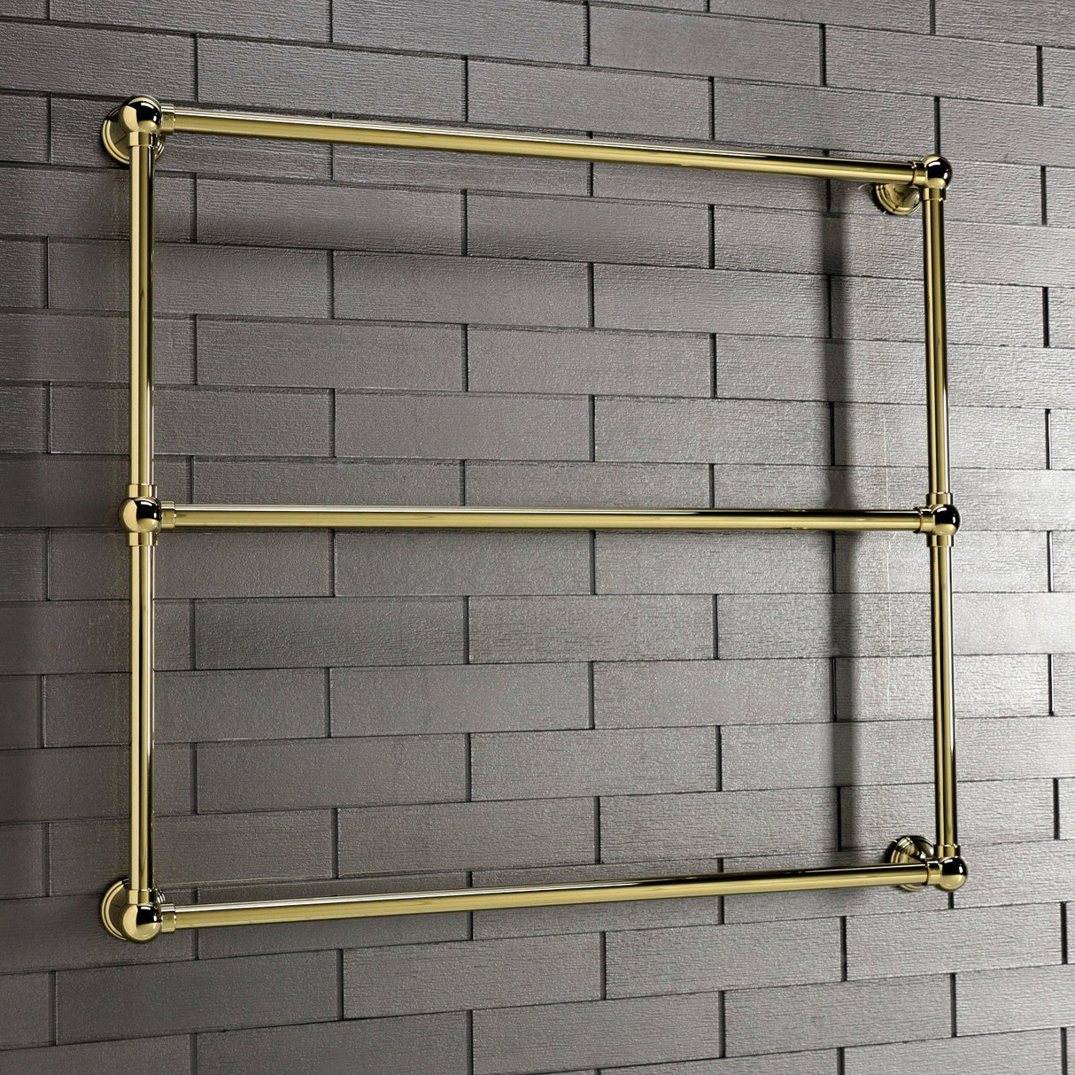 Maximilien DTC323619PB 36-Inch Wall Mount 3-Bar Towel Rack, Polished Brass