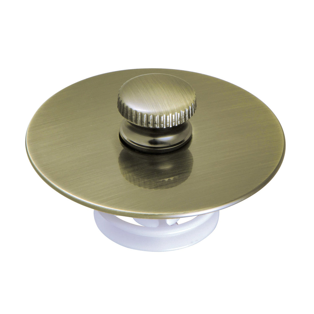 Trimscape DTL5304A3 Universal Cover-Up Tub Drain Stopper, Antique Brass