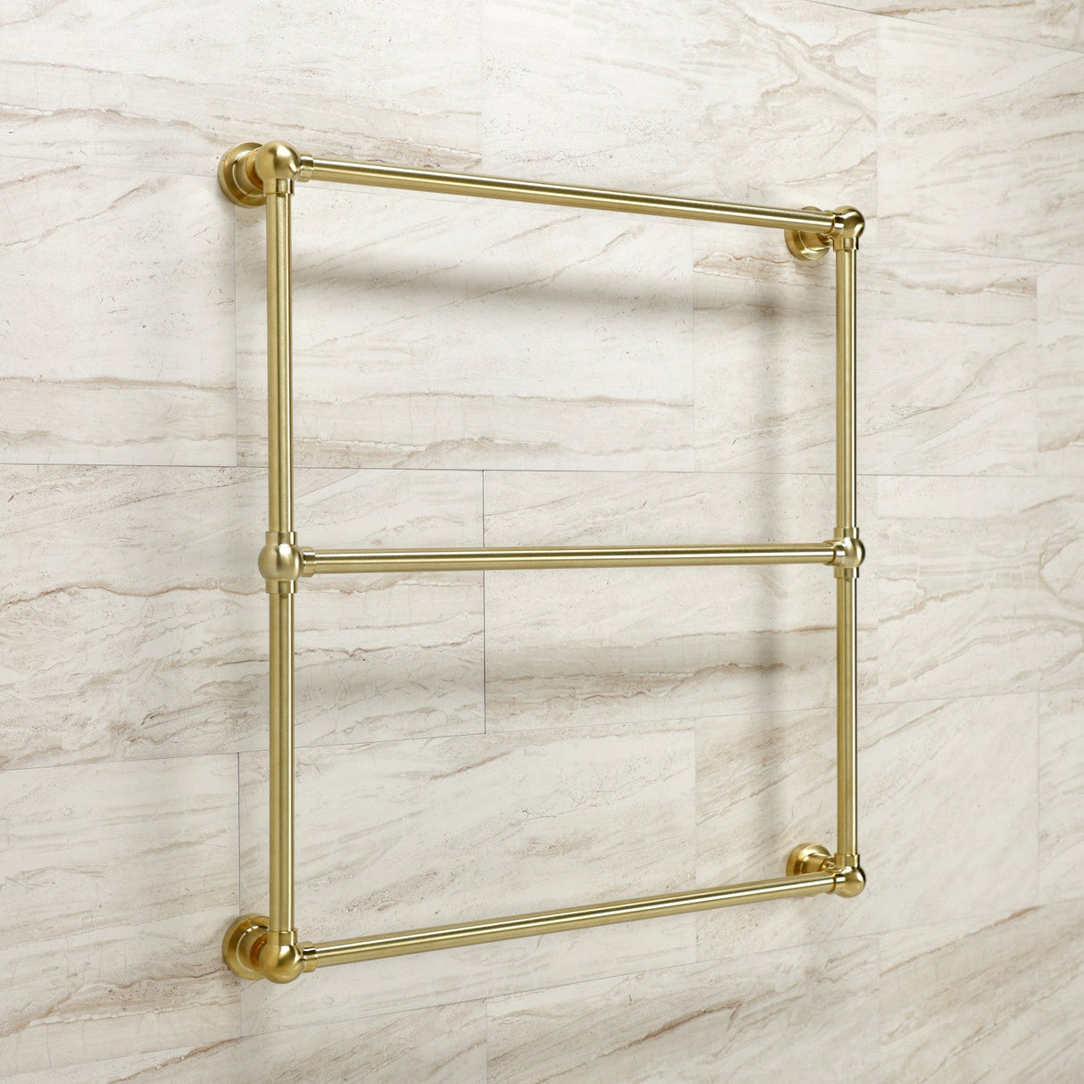 Palatine DTM32303BB 30-Inch Wall Mount 3-Bar Towel Rack, Brushed Brass