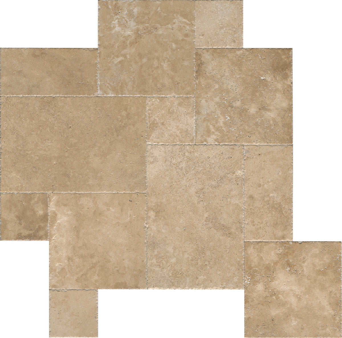 American Olean Travertine Sonoma Pattern Versaille Chiseled Brushed Stone Tile