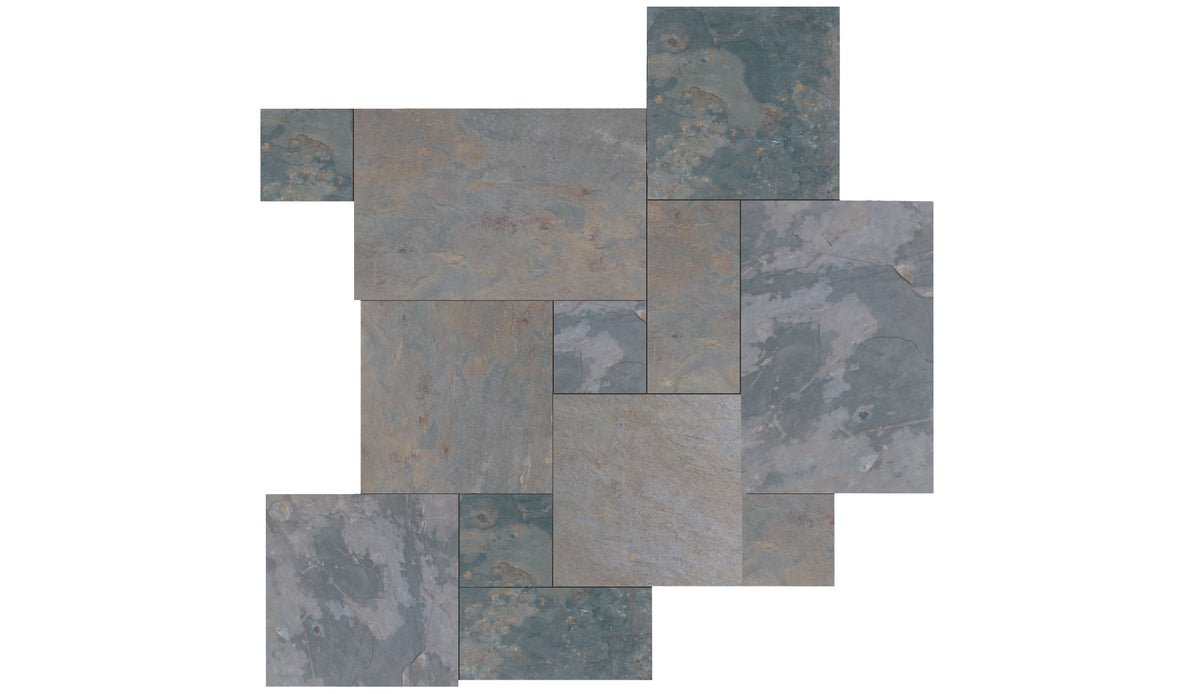 Daltile Slate Indian Multicolor Pattern Versaille Natural Cleft Stone Tile