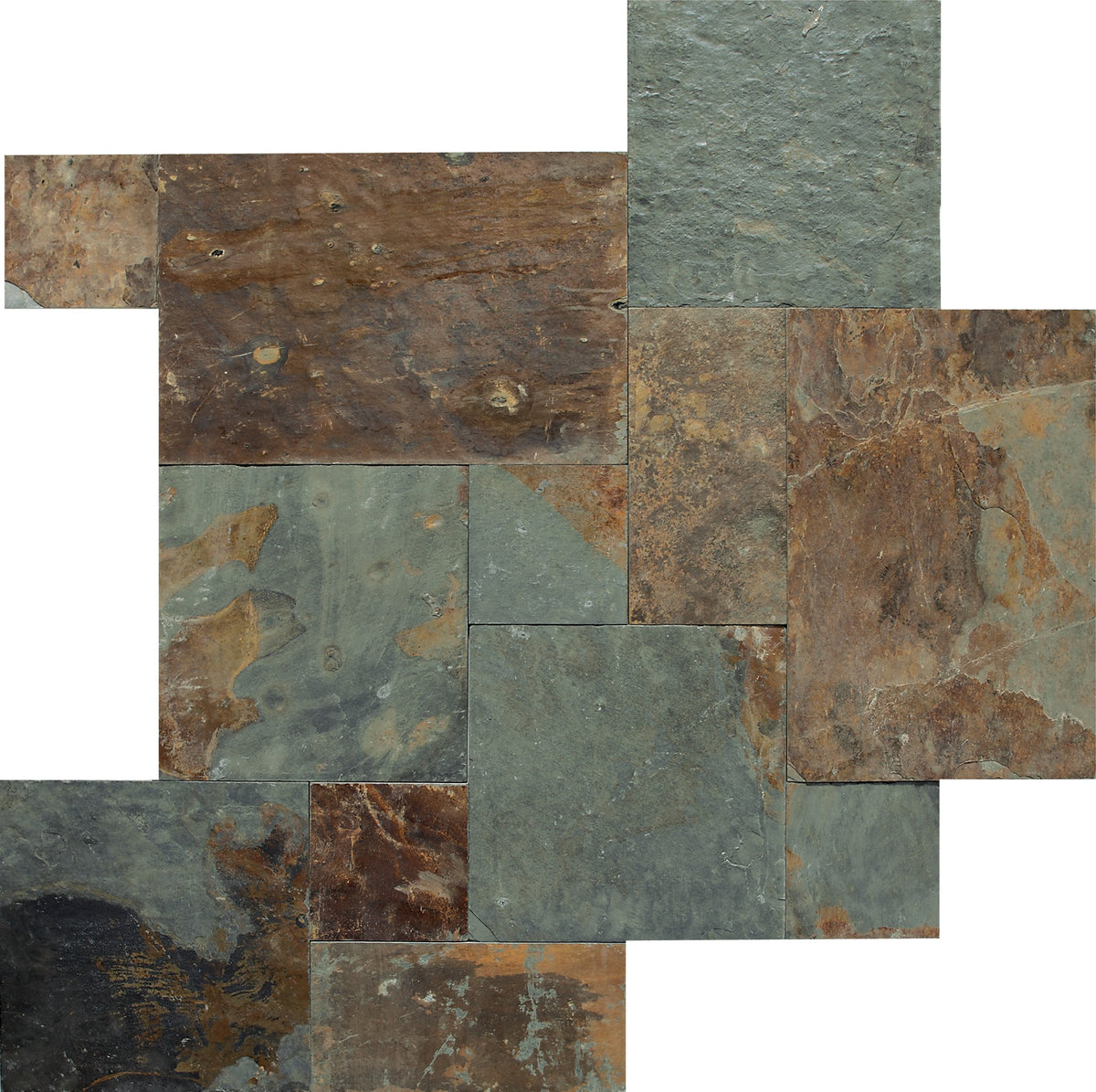 Daltile Slate Mongolian Spring Pattern Flagstone Natural Cleft Stone Tile