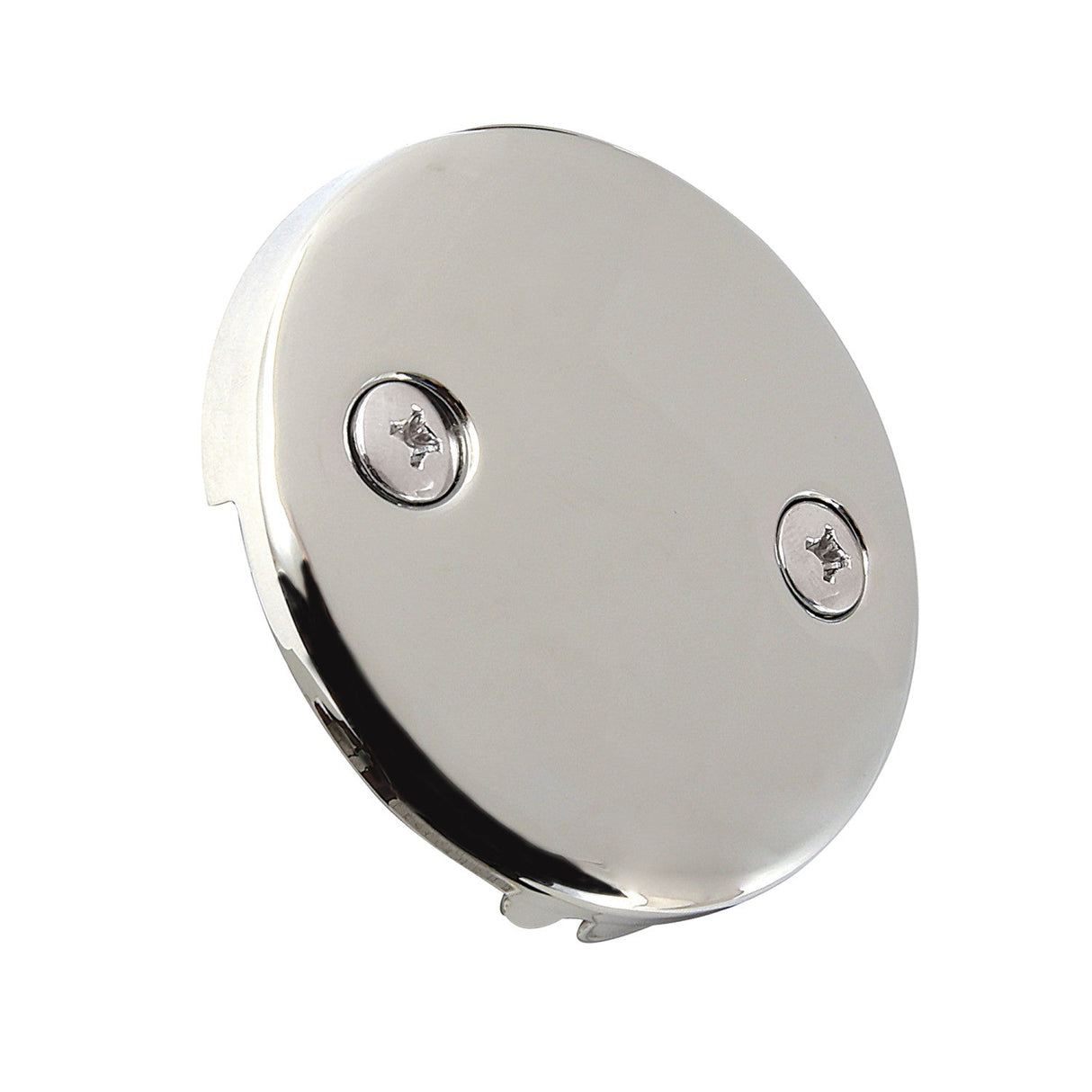 Made To Match DTT106 Round Bathtub Overflow Plate, Polished Nickel