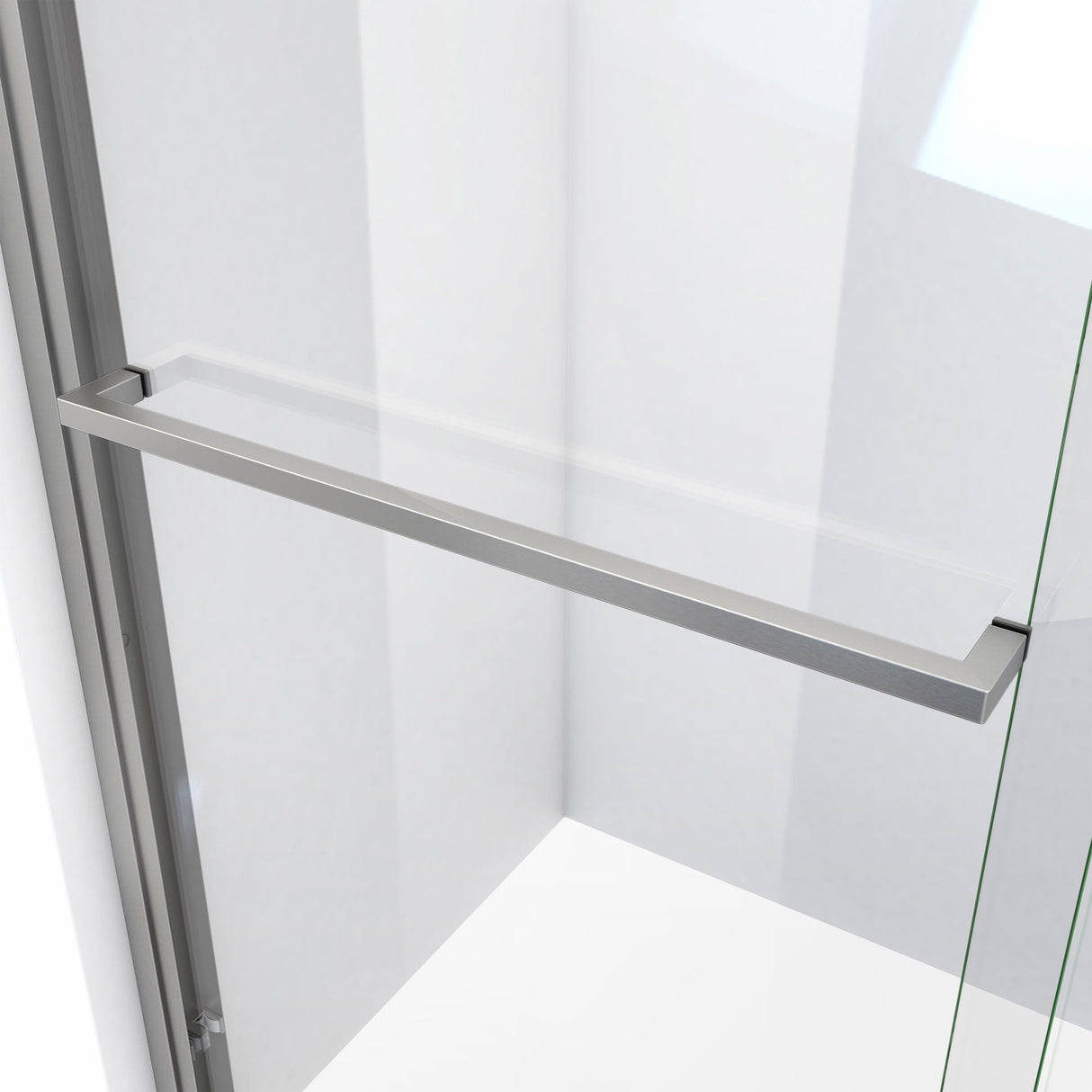 DreamLine Duet Plus 44-48 in. W x 72 in. H Semi-Frameless Bypass Sliding Shower Door in Brushed Nickel