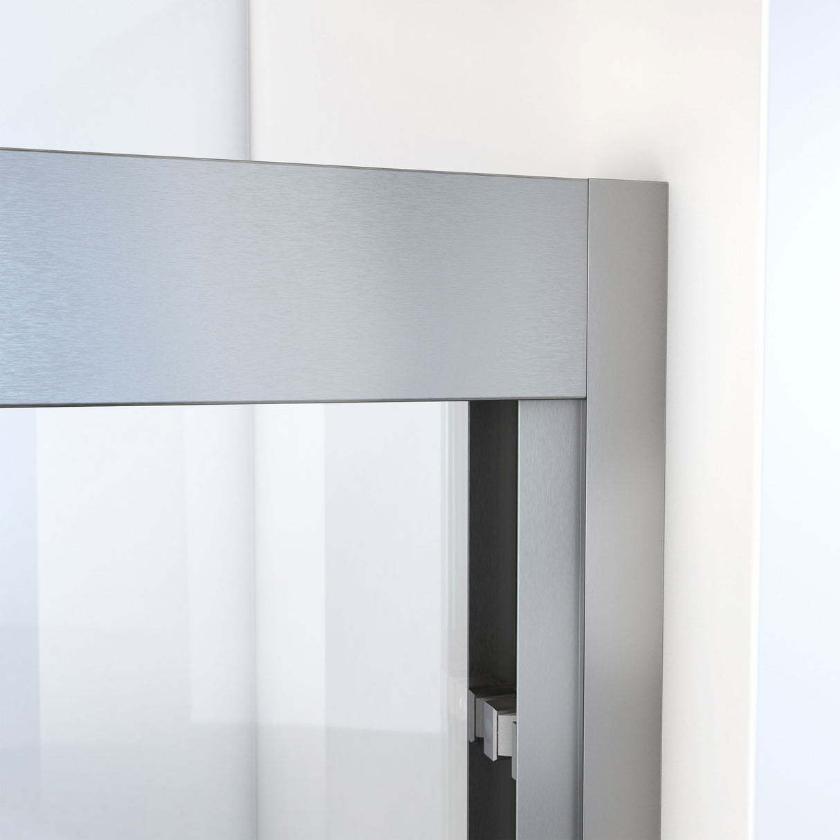 DreamLine Duet Plus 44-48 in. W x 72 in. H Semi-Frameless Bypass Sliding Shower Door in Brushed Nickel