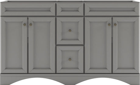 Virtu USA Talisa 60" Double Cabinet in White - Luxe Bathroom Vanities