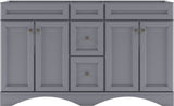 Virtu USA Talisa 60" Double Cabinet in White - Luxe Bathroom Vanities