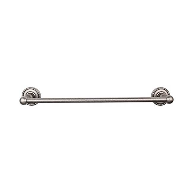 Top Knobs ED10F Edwardian Bath 30" Single Towel Bar  - Rope Backplate