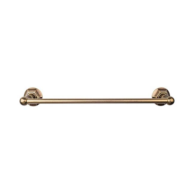 Top Knobs ED10B Edwardian Bath 30" Single Towel Bar  - Hex Backplate - German Bronze