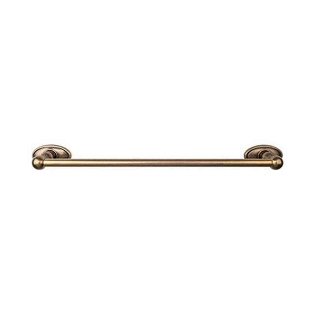 Top Knobs ED10C Edwardian Bath 30" Single Towel Bar  - Oval Backplate - German Bronze