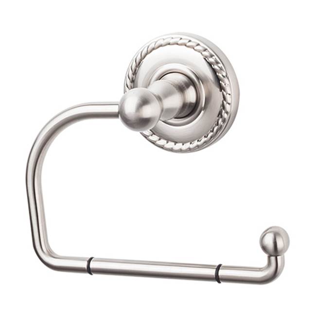 Top Knobs ED4F Edwardian Bath Tissue Hook  - Rope Backplate - Brushed Satin Nickel
