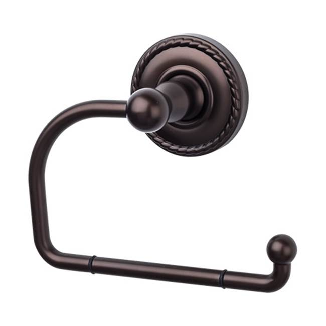 Top Knobs ED4F Edwardian Bath Tissue Hook  - Rope Backplate - Oil Rubbed Bronze