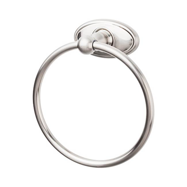 Top Knobs ED5C Edwardian Bath Ring  - Oval Backplate - Brushed Satin Nickel