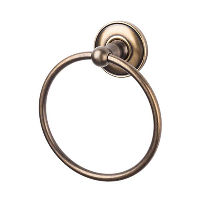 Top Knobs ED5D Edwardian Bath Ring  - Plain Backplate - German Bronze