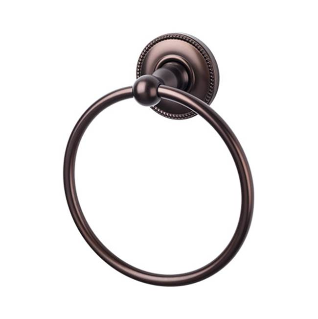 Top Knobs ED5A Edwardian Bath Ring  - Beaded Backplate - Oil Rubbed Bronze