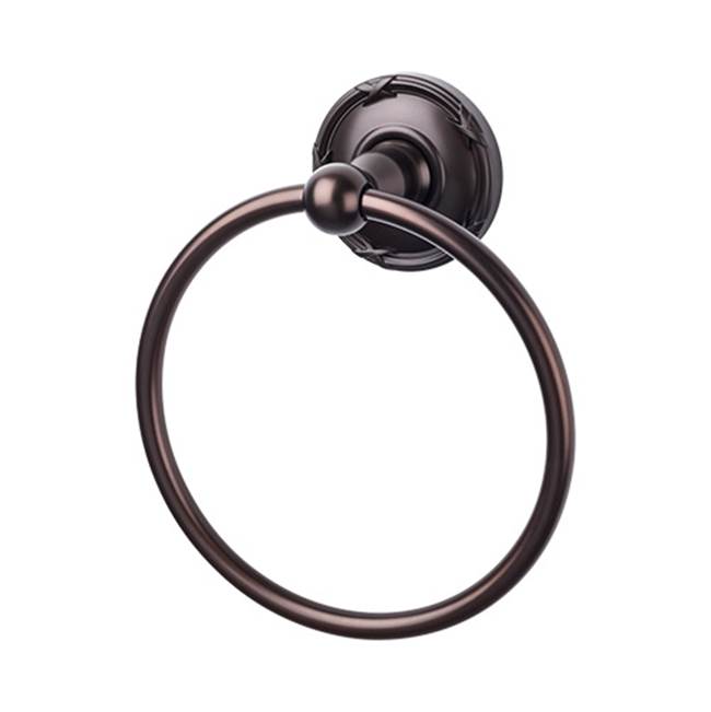 Top Knobs ED5E Edwardian Bath Ring  - Ribbon Backplate - Oil Rubbed Bronze