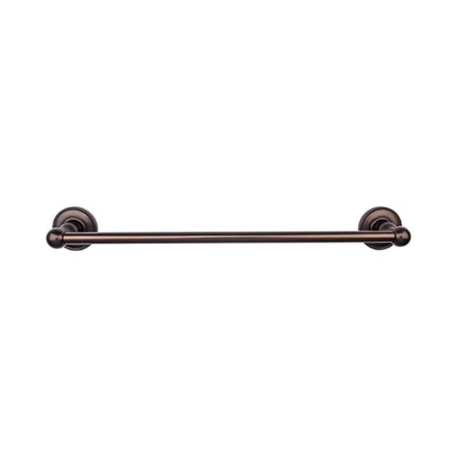 Top Knobs ED6A Edwardian Bath 18" Single Towel Bar  - Beaded Backplate - Oil Rubbed Bronze