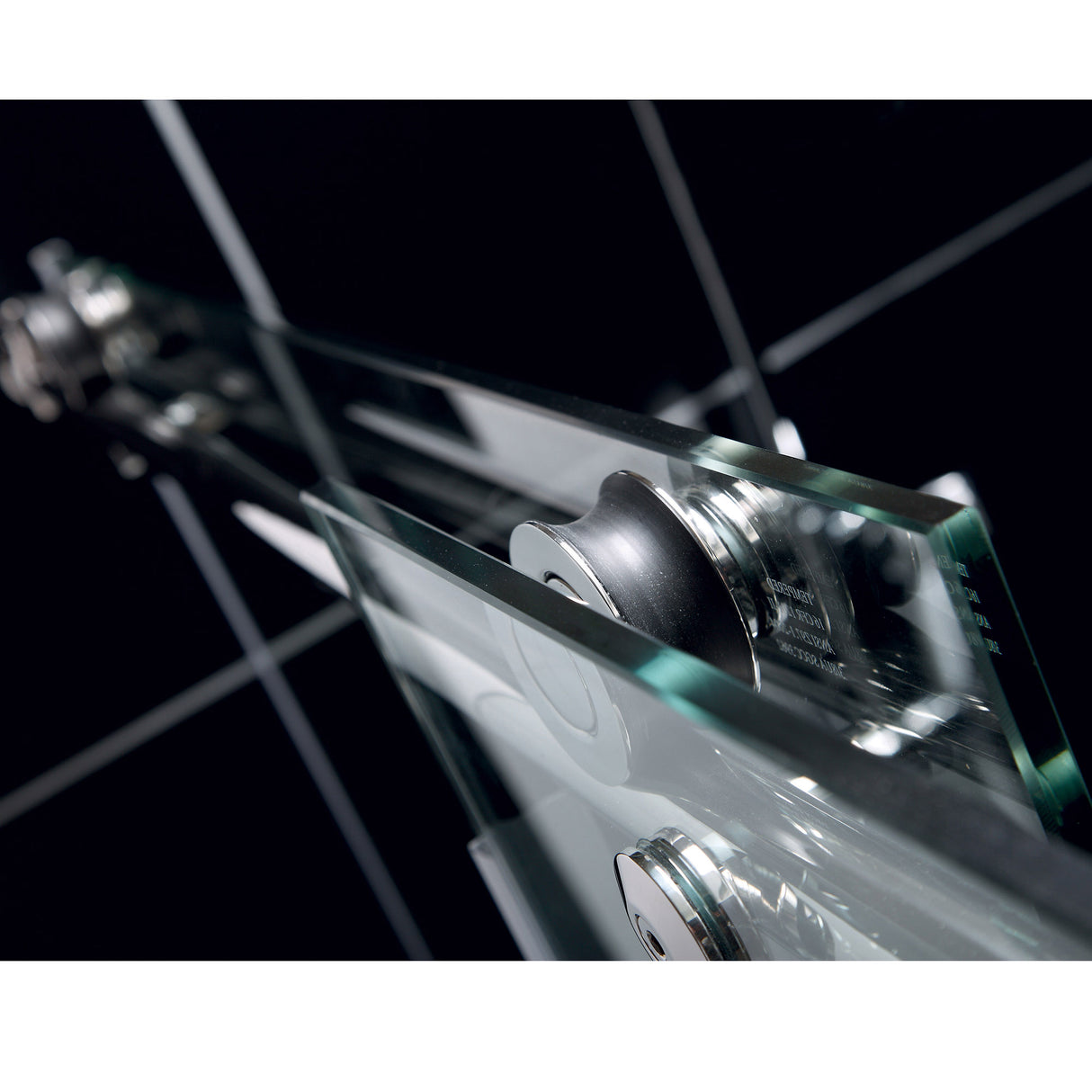 DreamLine Enigma-X 34 1/2 in. D x 72 3/8 in. W x 76 in. H Clear Sliding Shower Enclosure in Polished Stainless Steel