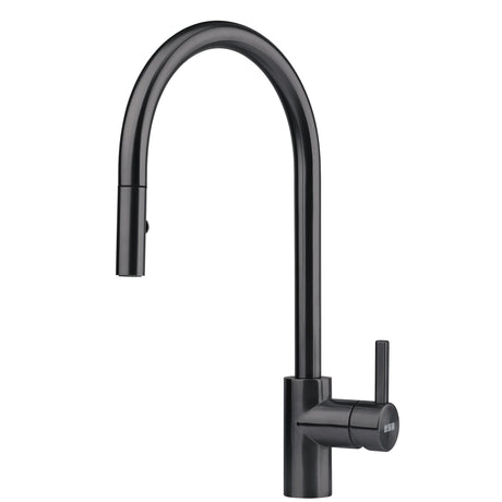FRANKE EOS-PD-IBK Eos Neo 17-in Single Handle Pull-Down Kitchen Faucet in Industrial Black In Industrial Black