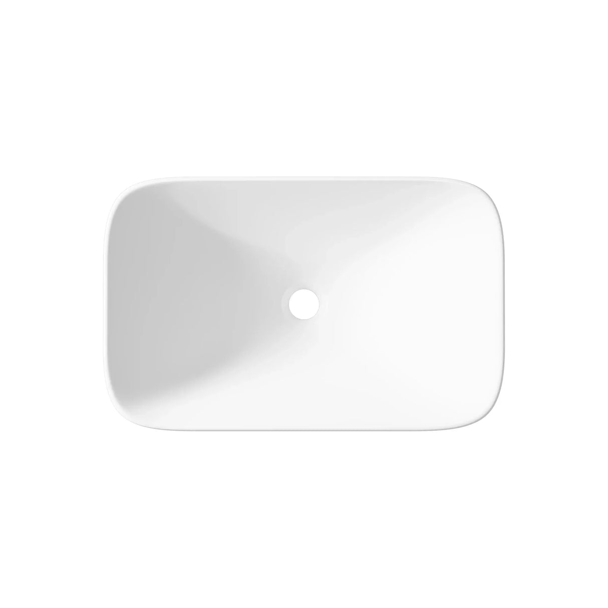 20" Rectangular Semi-Recessed Vitreous China Vessel Bathroom Sink in White