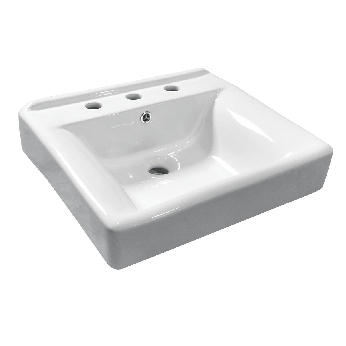 Concord EV2018W38 20-Inch Console Sink Basin (8-Inch, 3-Hole), White