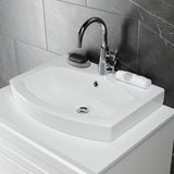 Inflection EV2418 24-Inch Ceramic Bathroom Sink (Single Hole), White