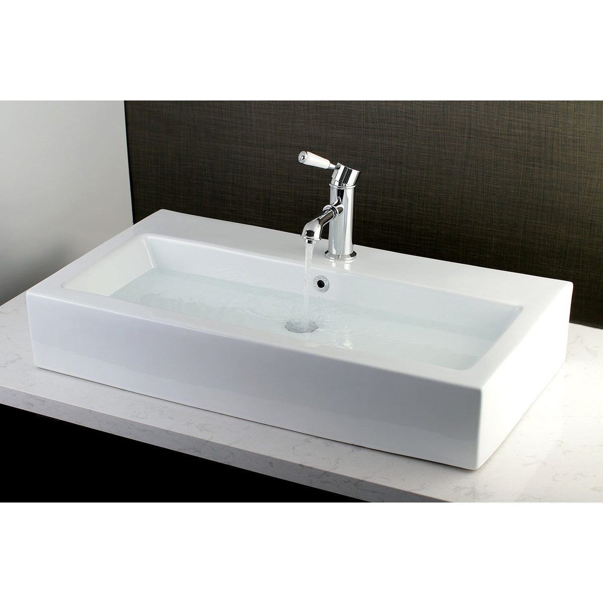 Adelaide EV3217 Porcelain Rectangular Vessel Sink, White