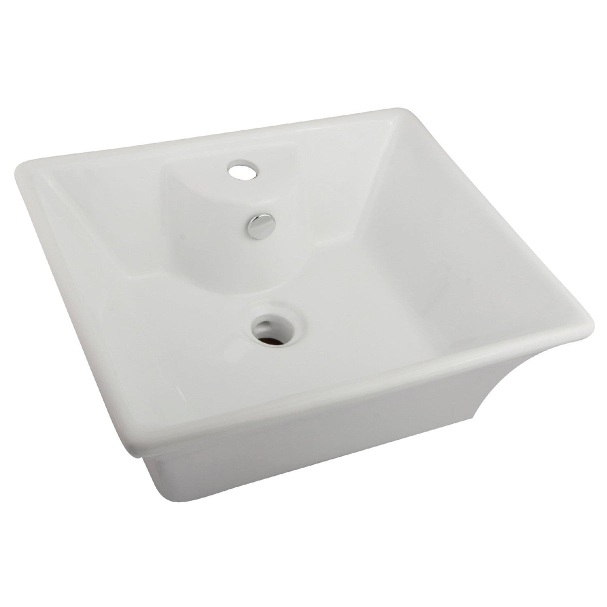 Forte EV4049 Ceramic Rectangular Vessel Sink, White