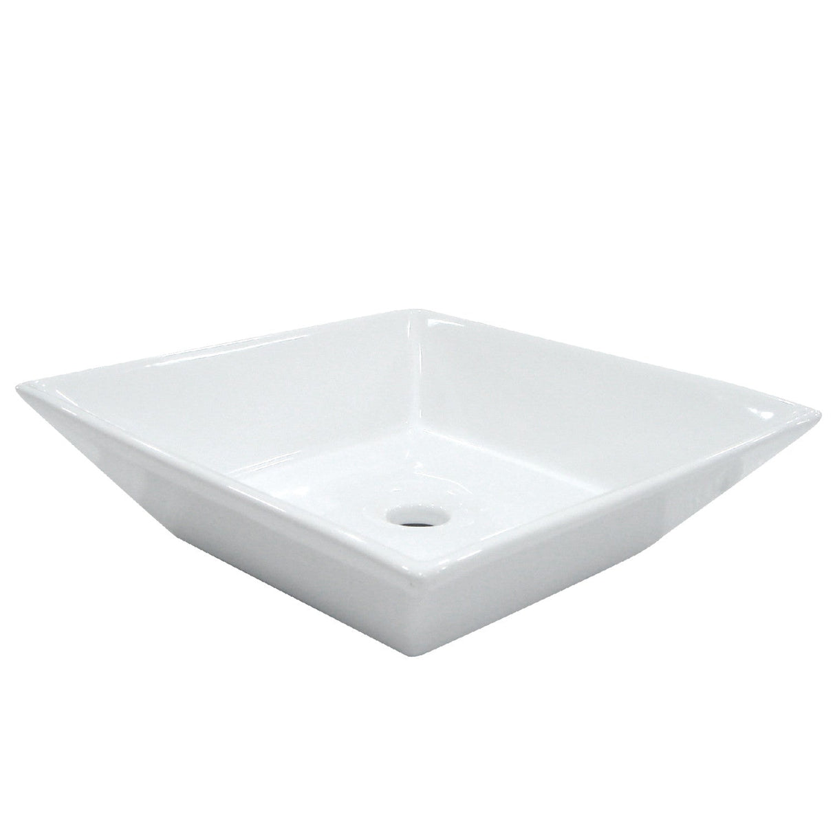 Artisan EV4256 Ceramic Square Vessel Sink, White
