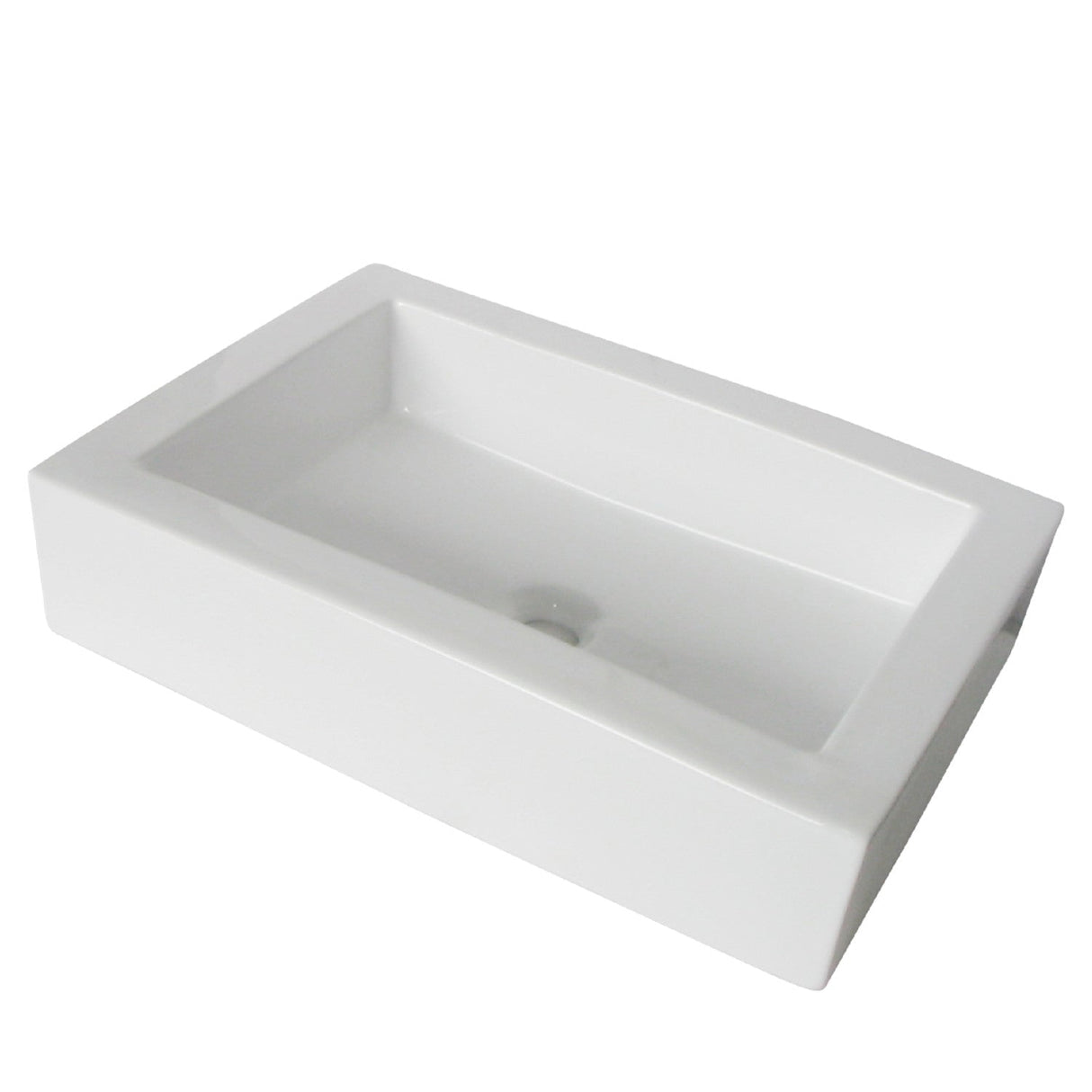 Pacifica EV4335 Ceramic Rectangular Vessel Sink, White