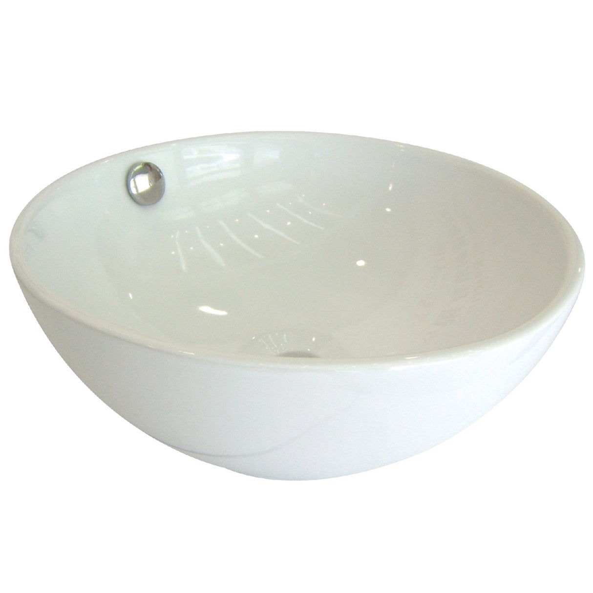 Le Country EV7048 Ceramic Round Vessel Sink, White